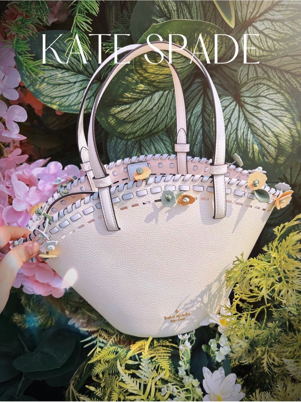 New Limited Kate Spade Dahlia Floral Small Tote Satchel Crossbody Bag K0472 NWT
